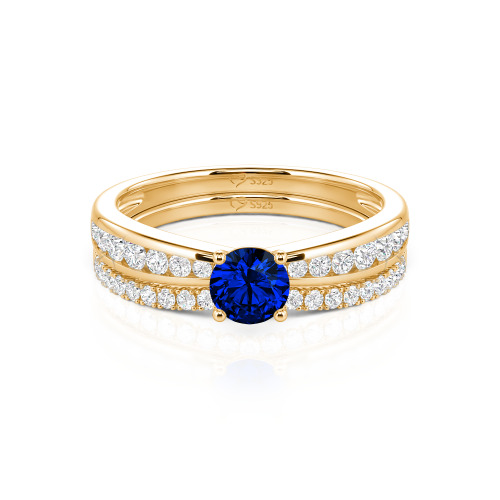Jeulia Custom Round Cut Engagement Ring Set 2PCS