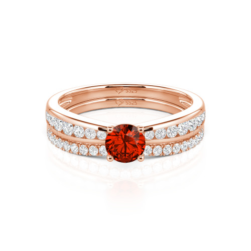 Jeulia Custom Round Cut Engagement Ring Set 2PCS