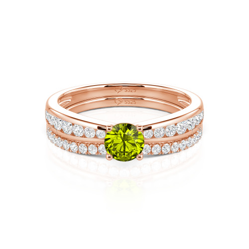 Jeulia Custom Round Cut Engagement Ring Set 2PCS