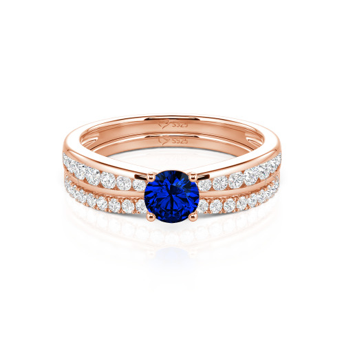 Jeulia Custom Round Cut Engagement Ring Set 2PCS