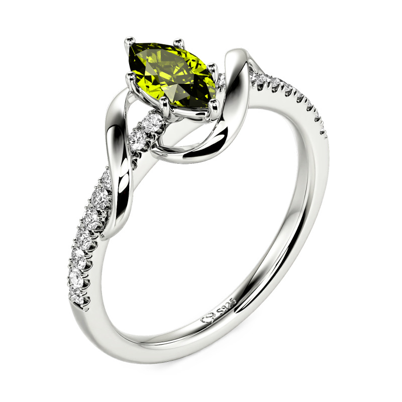 Jeulia Amore Marquise-Cut Engagement Ring Sterling Sliver Jeulia CA