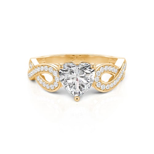 Jeulia Infinity Heart Cut Sterling Silver Ring