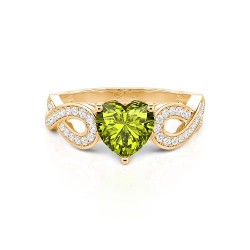 Jeulia Infinity Heart Cut Sterling Silver Ring