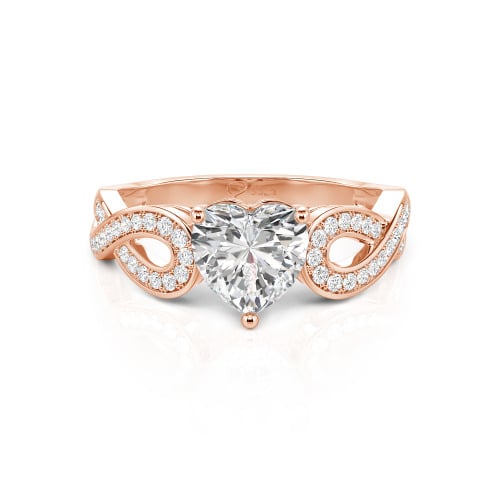 Jeulia Infinity Heart Cut Sterling Silver Ring