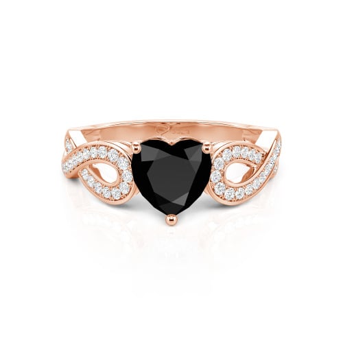 Jeulia Infinity Heart Cut Sterling Silver Ring