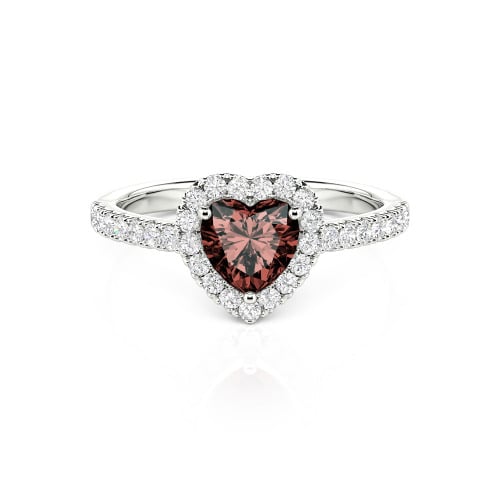 Jeulia Vintage Custom Halo Heart Engagement Ring