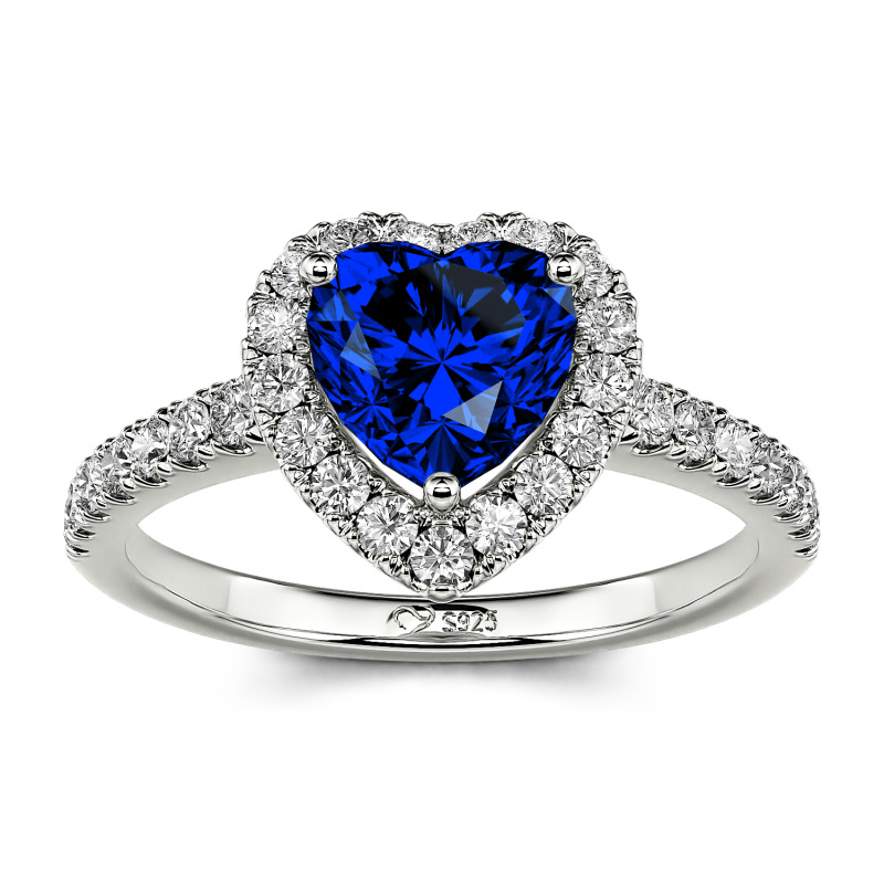 Jeulia Vintage Custom Halo Heart Engagement Ring