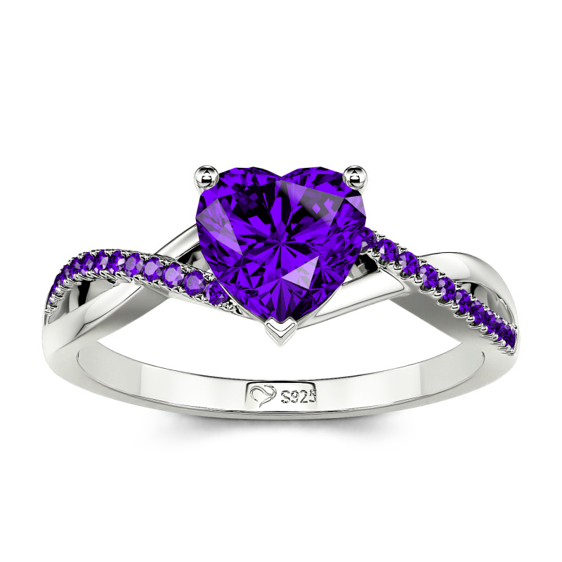 Jeulia Twist Heart Cut Sterling Silver Ring Jeulia Twist Heart Cut Sterling Silver Ring