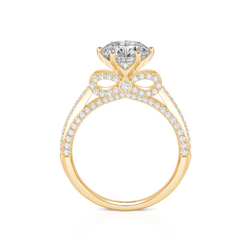 Jeulia Simple Bowknot Custom Solitaire Engagement Ring
