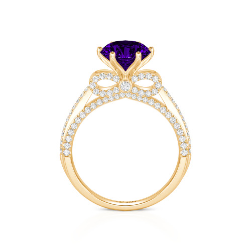 Jeulia Simple Bowknot Custom Solitaire Engagement Ring
