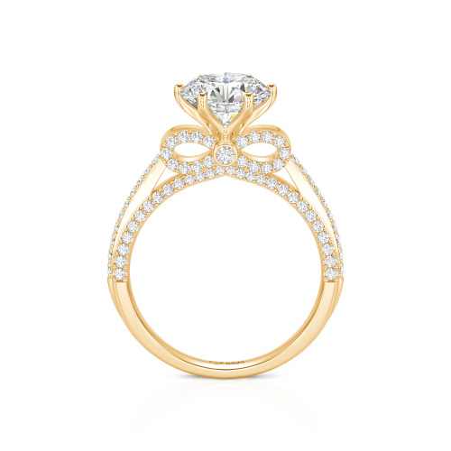 Jeulia Simple Bowknot Custom Solitaire Engagement Ring
