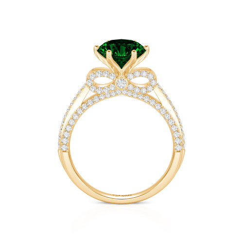 Jeulia Simple Bowknot Custom Solitaire Engagement Ring