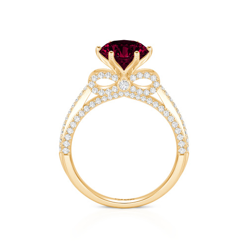 Jeulia Simple Bowknot Custom Solitaire Engagement Ring