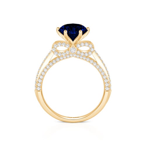 Jeulia Simple Bowknot Custom Solitaire Engagement Ring