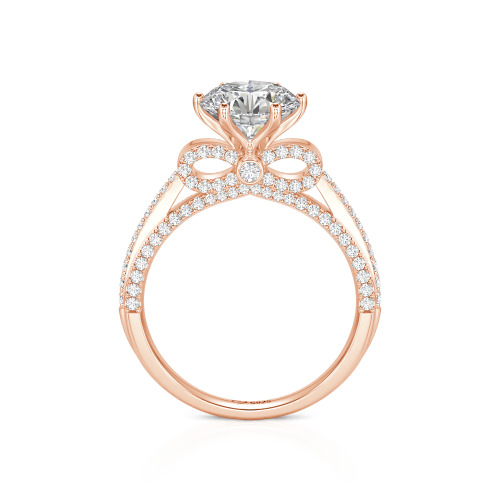 Jeulia Simple Bowknot Custom Solitaire Engagement Ring