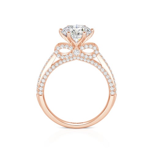 Jeulia Simple Bowknot Custom Solitaire Engagement Ring