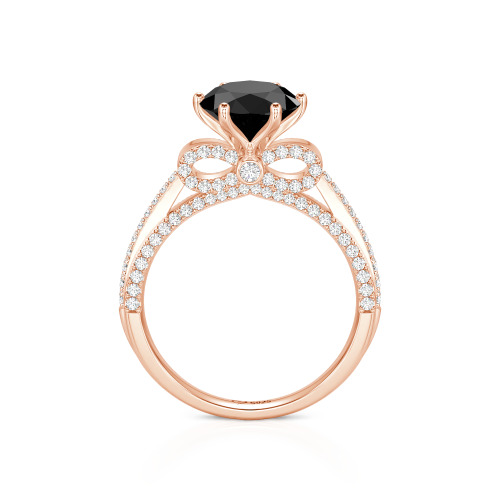 Jeulia Simple Bowknot Custom Solitaire Engagement Ring