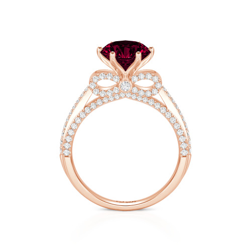 Jeulia Simple Bowknot Custom Solitaire Engagement Ring