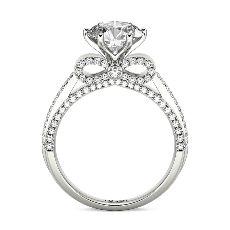 Jeulia Simple Bowknot Custom Solitaire Engagement Ring