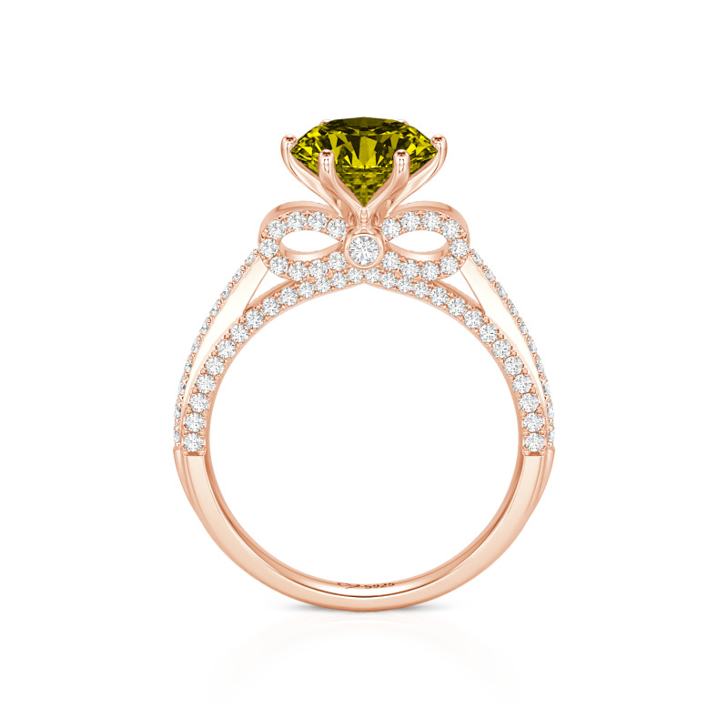 ANELLO DI FIDANZAMENTO uomo diamante 2,0 ct taglio tondo