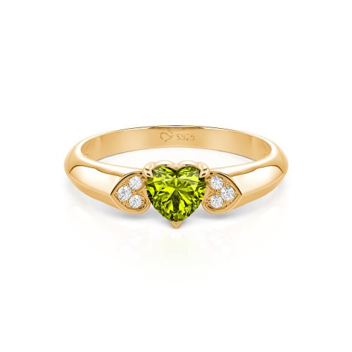 Jeulia Heart Cut Sterling Silver Engagement Ring
