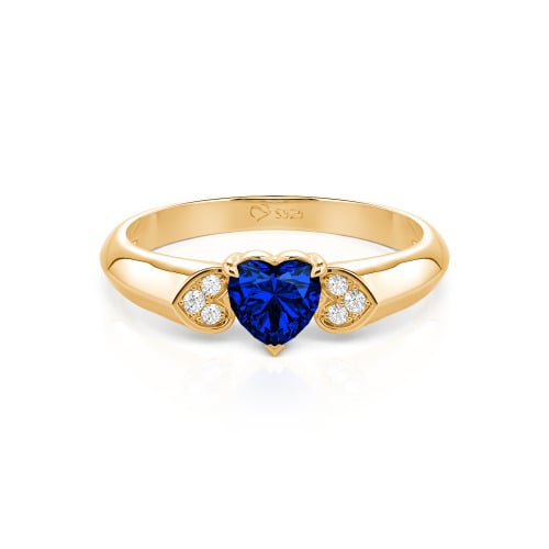 Jeulia Heart Cut Sterling Silver Engagement Ring