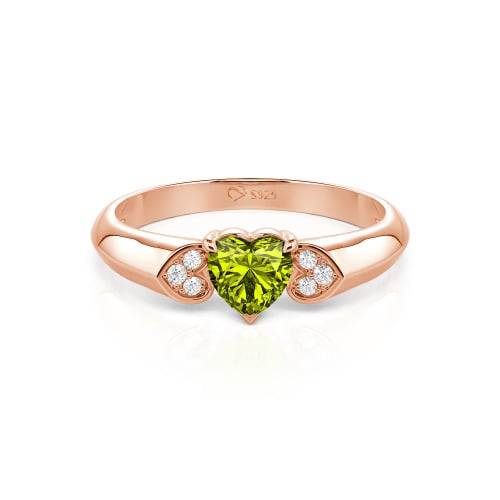 Jeulia Heart Cut Sterling Silver Engagement Ring