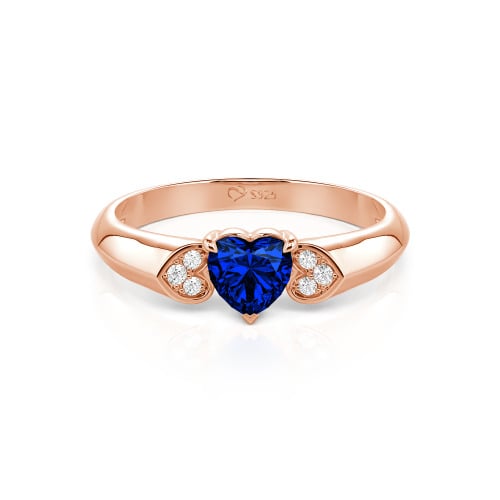 Jeulia Heart Cut Sterling Silver Engagement Ring