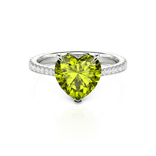 Jeulia Heart Cut Sterling Silver Engagement Ring