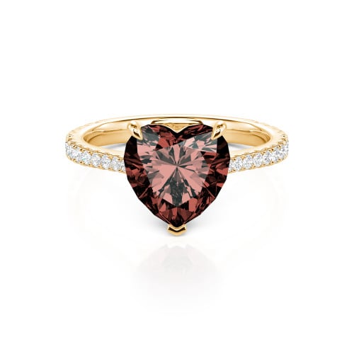 Jeulia Heart Cut Sterling Silver Engagement Ring