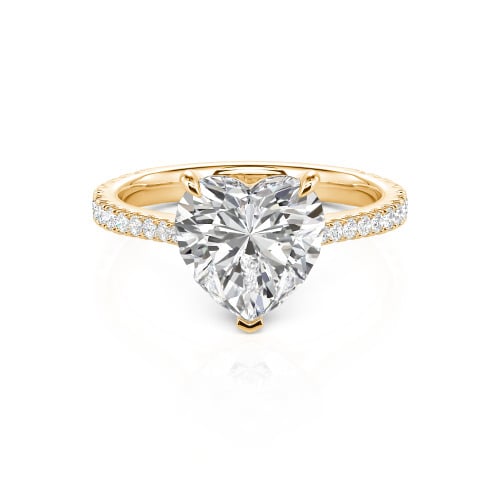 Jeulia Heart Cut Sterling Silver Engagement Ring
