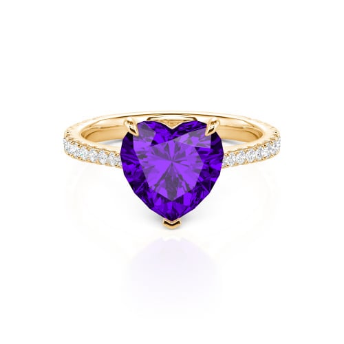 Jeulia Heart Cut Sterling Silver Engagement Ring