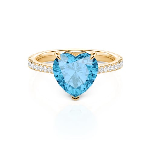 Jeulia Heart Cut Sterling Silver Engagement Ring