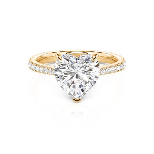 Jeulia Heart Cut Sterling Silver Engagement Ring
