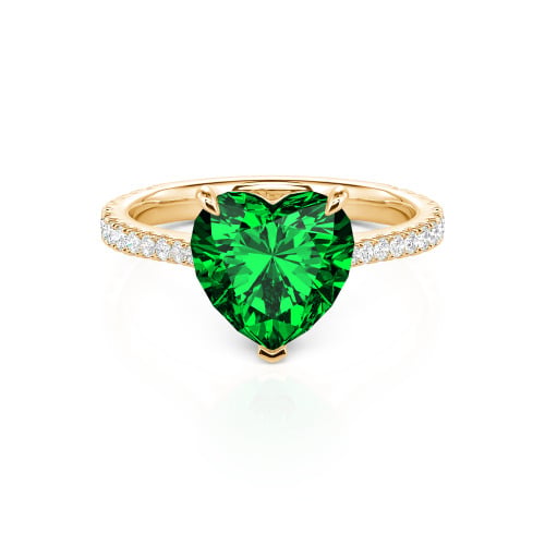 Jeulia Heart Cut Sterling Silver Engagement Ring