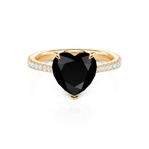 Jeulia Heart Cut Sterling Silver Engagement Ring