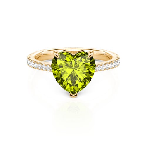 Jeulia Heart Cut Sterling Silver Engagement Ring