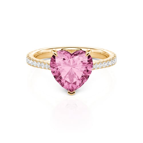 Jeulia Heart Cut Sterling Silver Engagement Ring