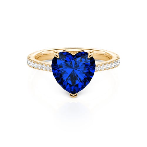 Jeulia Heart Cut Sterling Silver Engagement Ring