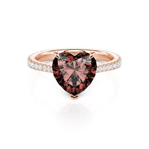 Jeulia Heart Cut Sterling Silver Engagement Ring
