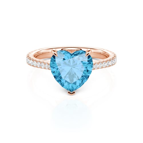 Jeulia Heart Cut Sterling Silver Engagement Ring