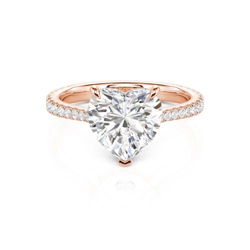 Jeulia Heart Cut Sterling Silver Engagement Ring