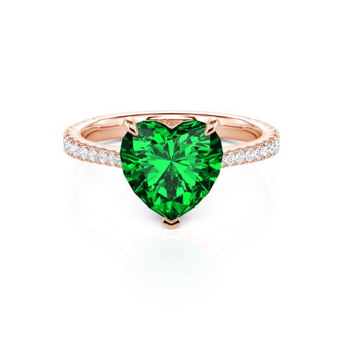 Jeulia Heart Cut Sterling Silver Engagement Ring