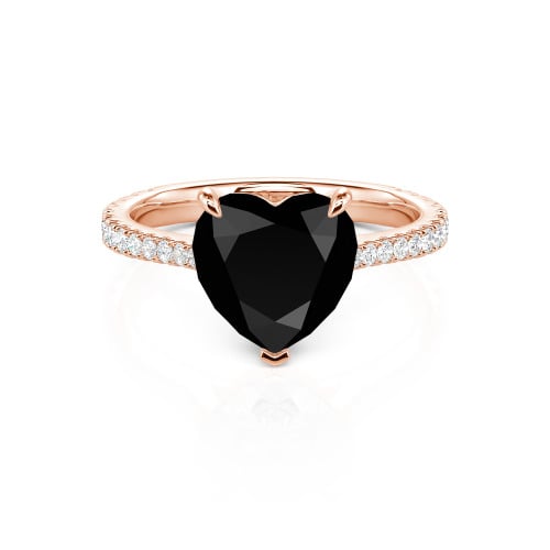 Jeulia Heart Cut Sterling Silver Engagement Ring