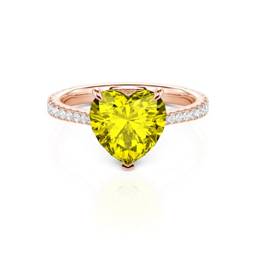 Jeulia Heart Cut Sterling Silver Engagement Ring