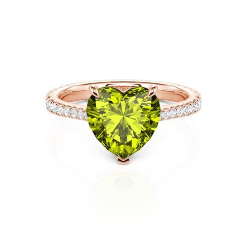 Jeulia Heart Cut Sterling Silver Engagement Ring