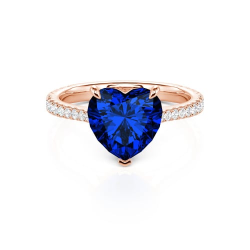 Jeulia Heart Cut Sterling Silver Engagement Ring
