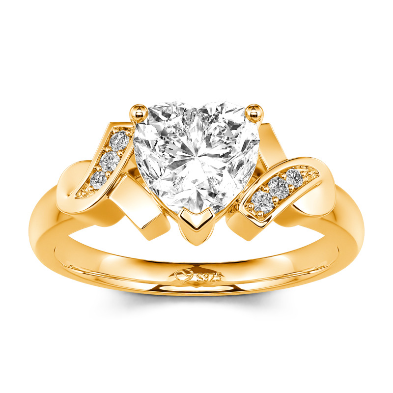 Anello In Argento 925 Con Cuore Impreziosito Da Zirconi Rossi E Traspa - Foto 2