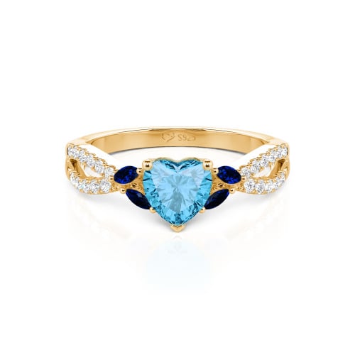 Jeulia Custom Twisted Heart Engagement Ring With Side Stone
