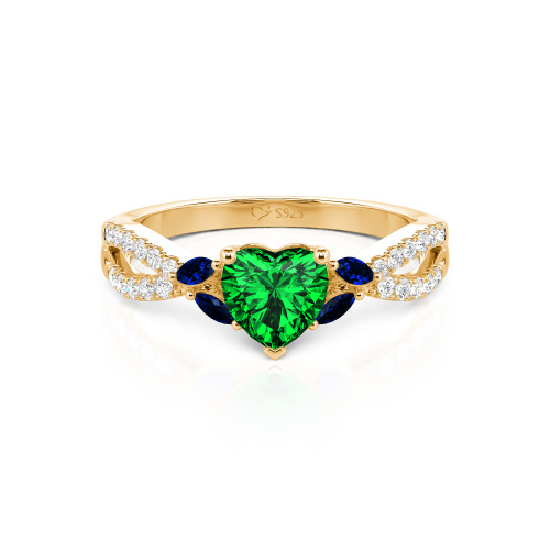 Jeulia Custom Twisted Heart Engagement Ring With Side Stone